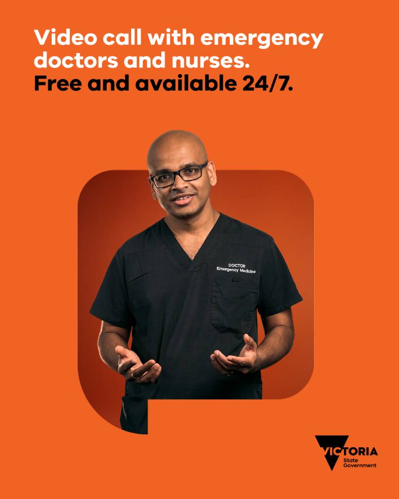 Video call with emergency doctors and nurses Free and available 24/7